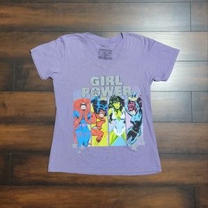 Authentic Disney Villain Girl Power V-neck Short Sleeve T-Shirt